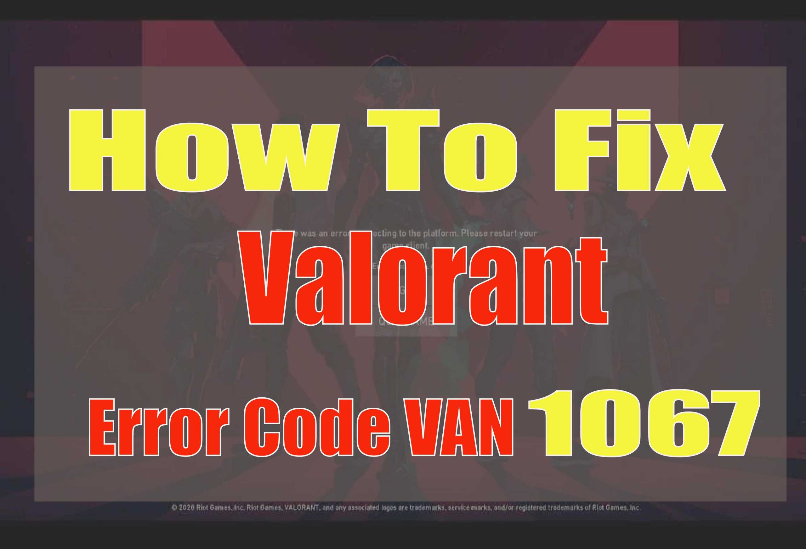 Error Code VAN 1067