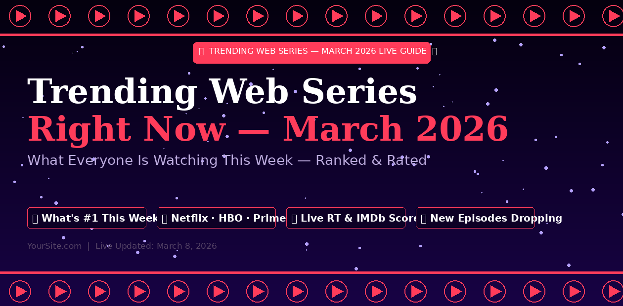 trending web series March 2026